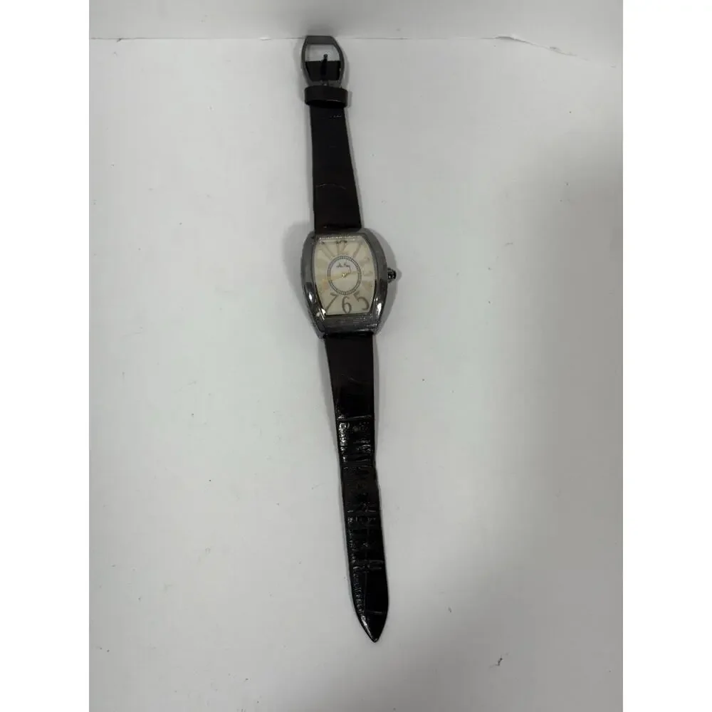 Ann King Embrace The Moment Sterling Silver 925‎ Watch Black Band Need Battery